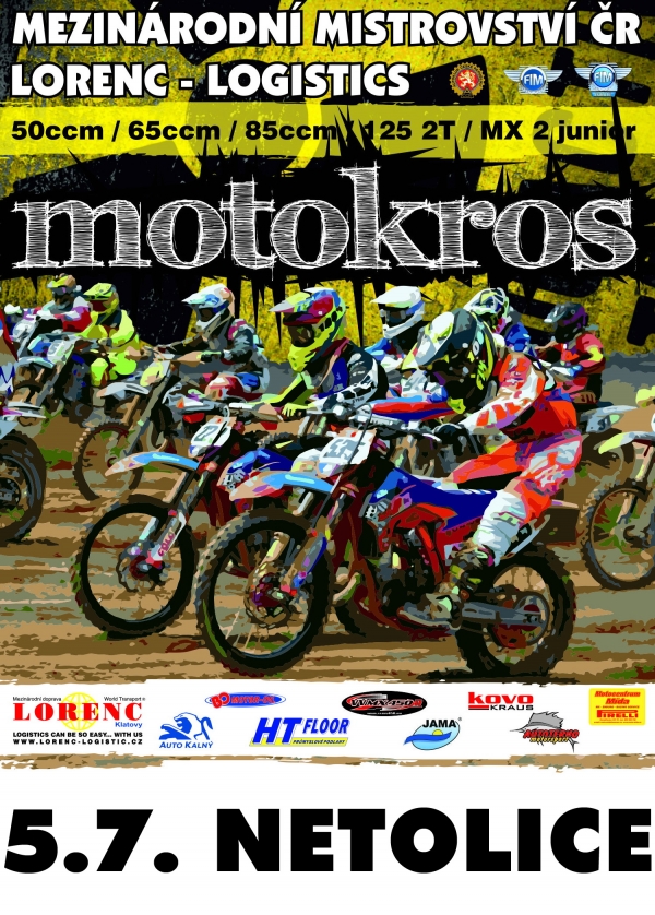 Pozvánka MMČR Junior v motokrosu, Netolice, 5.7.2018