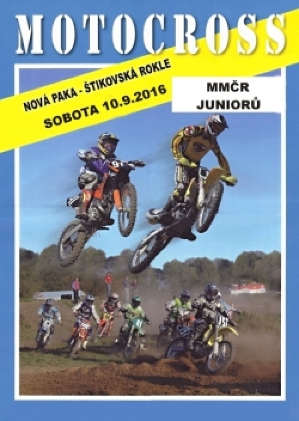 Pozvánka MMČR Junior Nová Paka, 10.9.2016